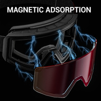 KAPVOE SKI GOGGLE SPORT LUNETTES DE SOLEIL COUPE-VENT NEIGE MAGNÉTIQUE LUNETTES DE SOLEIL PHOTOCHROMIQUE UV400 PC LENTILLES DE SOLEIL EXTÉRIEUR LUNETTES DE SOLEIL