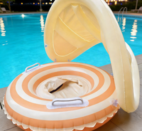 Klassischer Gestreifter PVC-Kinder-Sonnenschutz-Schwimmring von MORRU für Pool- und Strandsicherheit