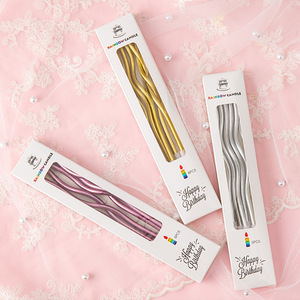 Vela de Cera Prateada Criativa Curvada e Torcida para Decoração de Festa de Aniversário, Páscoa Romântica, Ano Novo ou Ocasiões de Bar - Product Image 6
