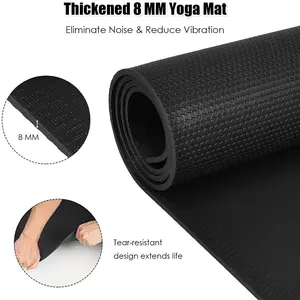 Tapis de yoga Extra large, noir, épais, pour la maison