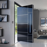 Puerta Pivotante de Diseño Moderno, Decorativa, de Excelente Calidad, Puerta de Entrada de Seguridad de Acero, Puerta Principal Residencial