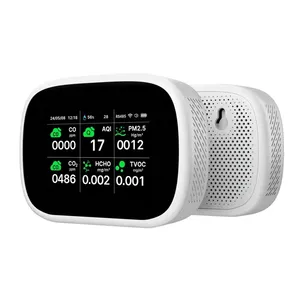 เครื่องตรวจวัดคุณภาพอากาศแบบ WiFi กันน้ำ IP65 11-in-1 ตรวจวัด PM2.5 O2 CO TVOC HCHO ด้วยเซ็นเซอร์ NDIR สำหรับบ้านอัจฉริยะ ผลิตในจีน - Product Image 1
