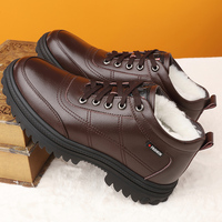 Bottes Oxford pour hommes, respirantes, antidérapantes, à lacets, en cuir de vache véritable, pour l'extérieur, printemps/automne/hiver, bottes de neige