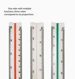 Regla Trigonométrica DF 81 de 30 cm, Regla de Dibujo con Escalas, Plantilla de Cartografía, Regla con Seis Escalas para Diseño de Interiores - Product Image 1