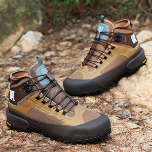 Bottes montantes en cuir pour homme, confortables, imperméables, pour l'extérieur, en cuir croûte, pour la randonnée en montagne, collection automne-hiver - Product Image 2