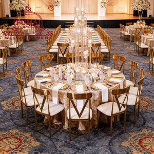 Dubai Party Últimas sillas de comedor de acero inoxidable para bodas 2025 - Product Image 5