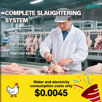 Ligne de traitement de poulet modulaire système entièrement automatisé adapté aux petites et grandes fermes 500- 4000 poulets par heure
