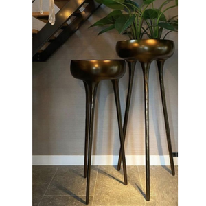 Macetas decorativas para plantas de jardín y exteriores para interiores y exteriores, macetas de Metal, soporte con acabado antiguo, maceta de tamaño mediano - Product Image 6