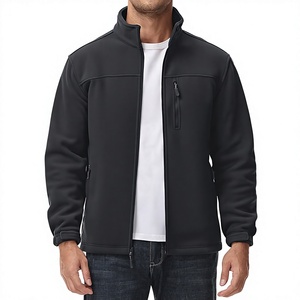 2026 New Arrival Men's Micro Polar Fleece <b>Jacket</b> Winter Sports Outdoor Windproof Warm Elastic Cuff Stand Collar Pattern - Product Image 3