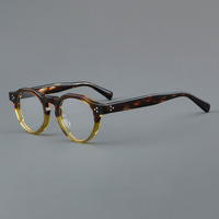 Monture de Lunettes Optiques d'Ordinateur en Acétate Fait Main de Qualité Supérieure, Marque de Luxe Vintage Irrégulière Ovale pour Hommes Femmes