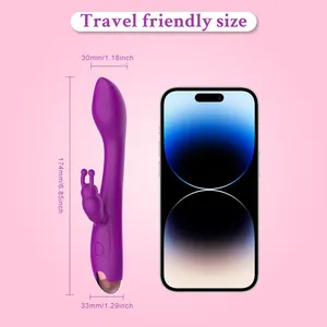 ขายส่งกระต่ายVibratorชาร์จThrustingช่องคลอดสีขาวG Spot Clitoral Stimulatorกระต่ายDildo Vibratorสําหรับผู้หญิง