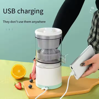 Blender Pembuat Jus Buah dan Sayuran Elektrik Isi Ulang USB, Mesin Jus Rumah Tangga Multifungsi, Alat Pembuat Jus Jeruk Mini