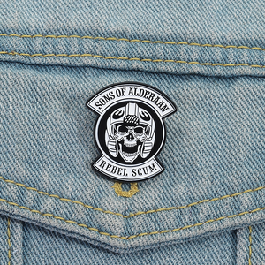 Broche en métal personnalisable motif floral Sons of Enamel Pin Rebel Scum Sci-Fi Movie pour cadeau du Nouvel An - Product Image 1