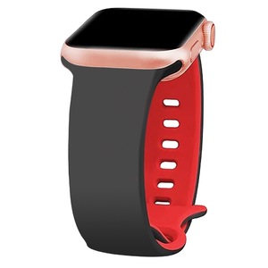 Cinturino in Silicone sportivo bicolore inciso per <span class=keywords><strong>Apple</strong></span> <span class=keywords><strong>Watch</strong></span> Band 38 40 41 <span class=keywords><strong>42</strong></span> 44 45 49 <span class=keywords><strong>Mm</strong></span> per Iwatch Ultra 2 Se 9 8 7 6 donne - Product Image 1