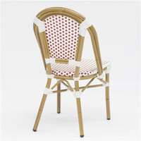 Chaise d'extérieur en rotin tressé, chaise de loisirs en aluminium et osier pour café et restaurant