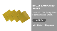 Feuille stratifiée en fibre de verre et époxy avec matériau isolant jaune personnalisable, résistance aux hautes températures et aux arcs électriques