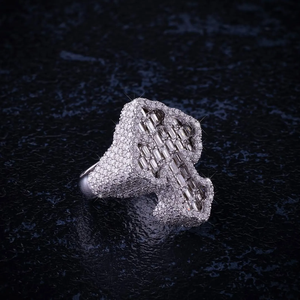 Anillo de Hip Hop con diamantes de moissanita brillantes diseñado para la moda callejera premium y de larga duración - Product Image 2