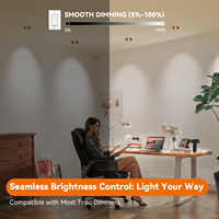 Plafonnier encastré LED doré haute luminosité 8W COB, projecteur 120V en aluminium pour hôtel, maison et bureau, finition premium