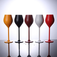 Offre Spéciale 130ml créatif jetable incassable coloré gobelet verre à vin verres à cocktail en plastique