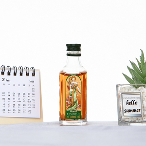 <span class=keywords><strong>Botella</strong></span> de <span class=keywords><strong>Absenta</strong></span> pequeña personalizada para reunión en casa, <span class=keywords><strong>botella</strong></span> de licor de vidrio de 50ml, 100ml, 200ml para Vodka Gin Whisky - Product Image 6
