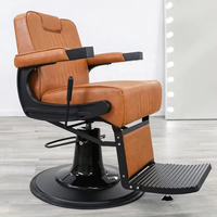 Fauteuil de Barbier Marron d'Occasion Robuste pour Salon de Coiffure à Vendre