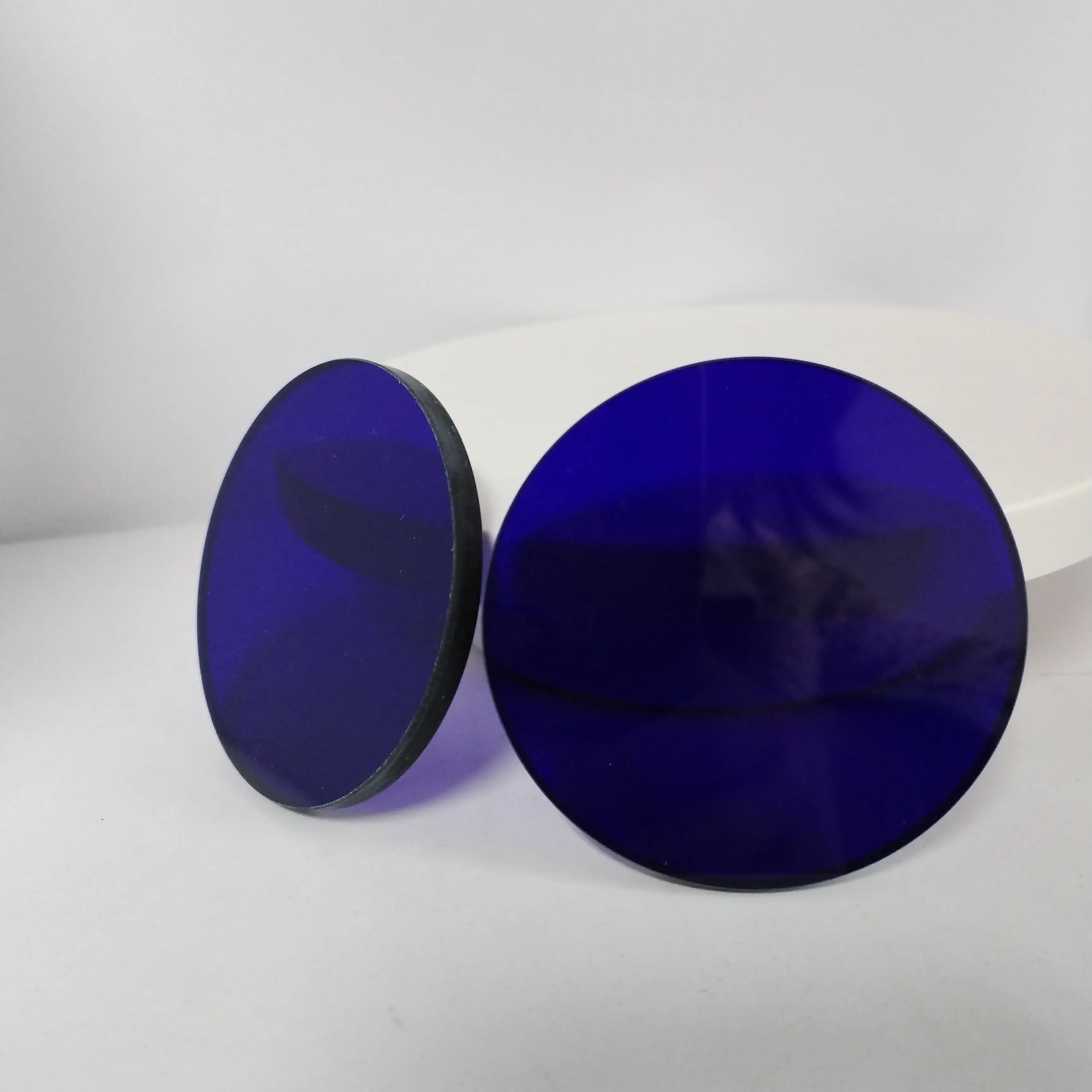 Lámina de vidrio azul cobalto Rectangular de alta calidad, filtro azul Qb24 óptica de interferencia, para observación de fuego