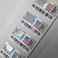 Autocollant d'étiquette de sécurité code-barres personnalisé Qr Code 3d autocollant holographique d'étiquette de bâton