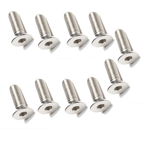 Visserie pour meubles Yizixinyou, boulon M6 en acier inoxydable, tête plate, six pans creux, classe 8.8, DIN, utilisation métallique - Product Image 3