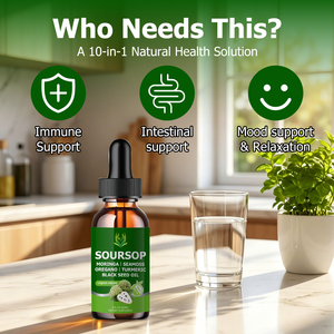 Factory Customization Natural Soursop & Moringa Turmeric Antioxidant Liquid Drops for Adults-60ml Dietary <b>Supplement</b> - Product Image 6