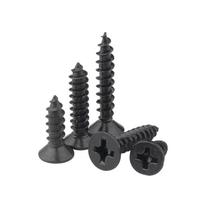 Vis à tête plate en acier au carbone noir plaqué pour cloisons sèches, classes 4.8 et 6.8, filetage fin, 25 mm, tailles métriques/pouces
