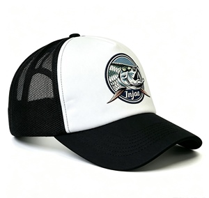 Gorra de Pesca Trucker Personalizada de 5 Paneles con Espuma Frontal y Malla Transpirable en la Parte Trasera, Gorra de Béisbol para Verano y Actividades al Aire Libre - Product Image 2