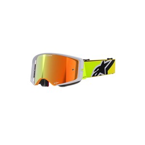Gafas Alpinestars Supertech Corp, color amarillo fluorescente, gris, espejo, lente roja, visión absoluta, gafas deportivas - Product Image 1
