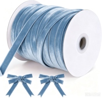 Ruban en velours simple face 100 % nylon, écologique et coloré, largeur 10 mm, options pour emballage cadeau de printemps, fabrication de couronnes et de nœuds DIY