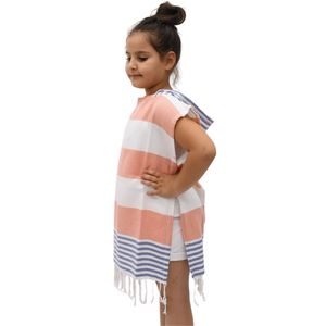 Poncho da Surf Turco con Cappuccio per <span class=keywords><strong>Bambina</strong></span>, Asciugamano 100% Cotone con Nappine, Motivo Originale e Carino, Ipoallergenico, per Natale - Product Image 4