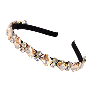 Diadema de cristal Hua Liyu para mujer, accesorio artístico retro multicolor con diamantes de imitación para el cabello, tocado FG0142 - Product Image 5
