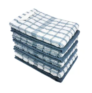 Nuevo juego de toallas de té de algodón con gofres cuadrados, paño de cocina multiusos tejido, paño para fregar, servilleta, mantel