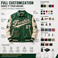Blouson universitaire matelassé en cuir pour homme, personnalisable avec broderie, patchwork, logo, doublure, multi-saisons, style Letterman, OEM