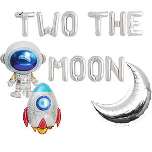 Ballons d'halloween thème espace Man, banderole d'astronaute, décorations pour fête d'anniversaire de bébé 2e anniversaire, ensemble 604 - Product Image 1
