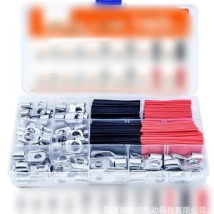 Emballage en boîte transfrontalier de 160 cosses de câblage en cuivre pur à sertir type SC avec gaine thermorétractable, 80 rouges et 80 noirs - Product Image 1