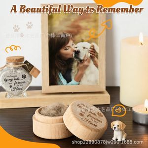 Wooden Pet Hair Keepsake Box 5.4 x 5.2 x 5.2 Cm Round Secure Storage <b>For</b> Fur Teeth <b>Ashes</b> Memorial Gift - Product Image 4