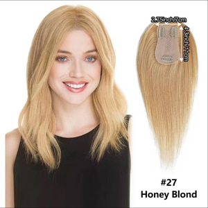 Topper de Cabello Virgen Europeo 5x7 Transpirable con Clip, Simulación de Cuero Cabelludo Natural para Reemplazo Capilar en Mujeres Blancas - Product Image 1
