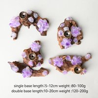 Nouveauté : Artisanat en Cristal de Guérison, Fleur d'Améthyste, Support en Bois pour Sphère de Cristal, pour la Décoration
