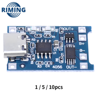 New and Original TP4056 Lithium Battery Charger Module 18650 Type C Micro USB Interface Charging Protection