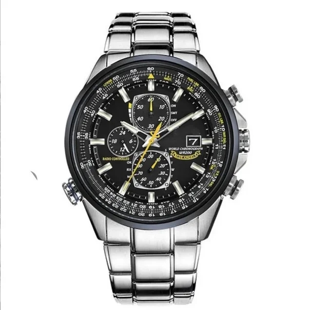 Hot CITI ZEN 5633 Men Watches Luxury Trend Quartz Calendar Waterproof Multi Function Fancy Round Watch Stainless Watch