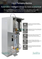 Machine de remplissage et de scellage automatique de sachets pour liquides (jus, lait, vin, huile, eau) avec bec verseur