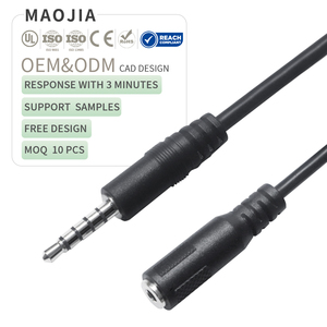 <span class=keywords><strong>Cable</strong></span> AUX blindado de 3,5mm macho/hembra a <span class=keywords><strong>Cable</strong></span> de Audio estéreo de extremo abierto conector TRRRS Audio de coche/PC/<span class=keywords><strong>TV</strong></span>/sistema de sonido de estudio Mezclador - Product Image 1