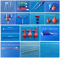 Pipette de transfert jetable, plupette en plastique, double ampoule, pour laboratoire, 100, 80, 200mm