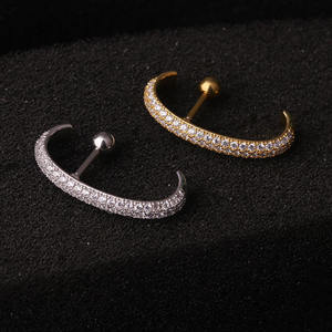 <span class=keywords><strong>Trago</strong></span> lobo Teen Ear Piercing jewelryargento tibetano Mini Crystal Butterfly Sweet Stud orecchini per le donne Flower Helix cartilagine - Product Image 4