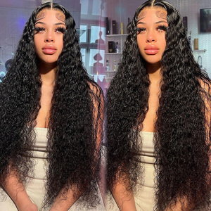 Peluca de Cabello Humano Natural Virgen Vietnamita con Ondas de Agua Widows Peak, Frontal de Encaje HD Completo, Sin Pegamento, al por Mayor - Product Image 4