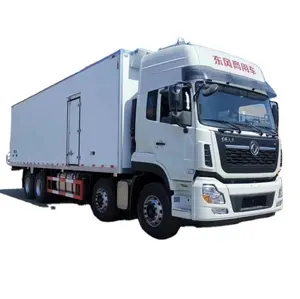 Производство 8x4 РЕФРИЖЕРАТОРНЫЙ фургон, перевозящий грузовик dongfeng, РЕФРИЖЕРАТОРНЫЙ грузовик